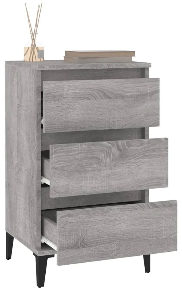 vidaXL Κομοδίνο Γκρι Sonoma 40x35x70 εκ. από Επεξεργασμένο Ξύλο