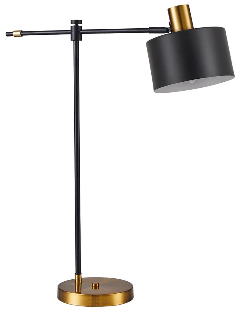 Επιτραπέζιο Φωτιστικό SE21-GM-36-MS1 ADEPT TABLE LAMP Gold Matt and Black Metal Table Lamp Black Metal Shade+ - Μέταλλο - 77-8341