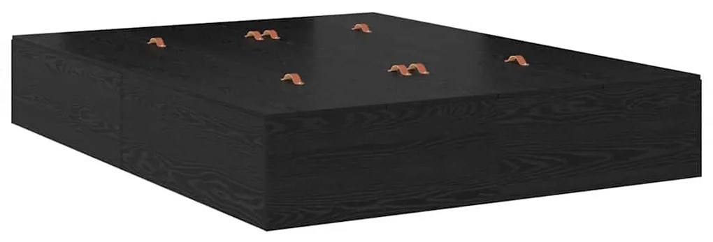 vidaXL Σκελετός Κρεβατιού Μαύρη δρυς 190 x 135 x 31.5 εκ.