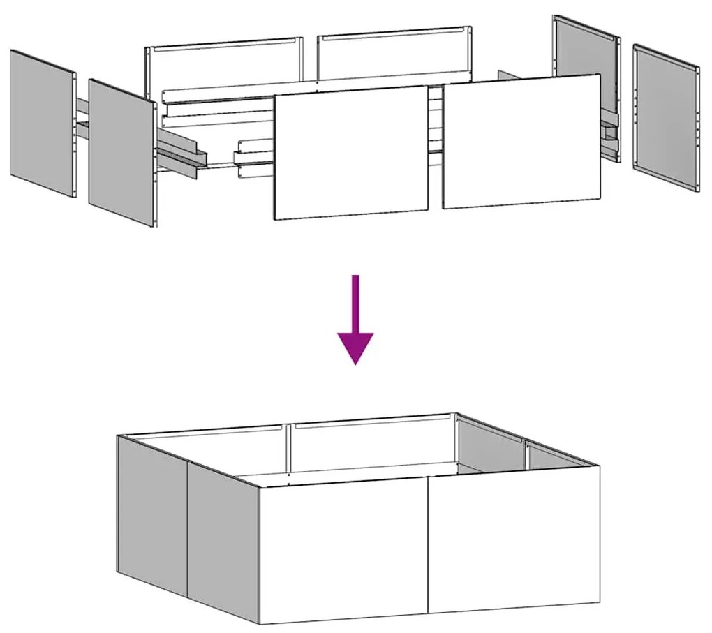 ΖΑΡΝΤΙΝΙΕΡΑ ΛΕΥΚΗ 100X100X40 ΕΚ. ΑΠΟ ΧΑΛΥΒΑ 860816