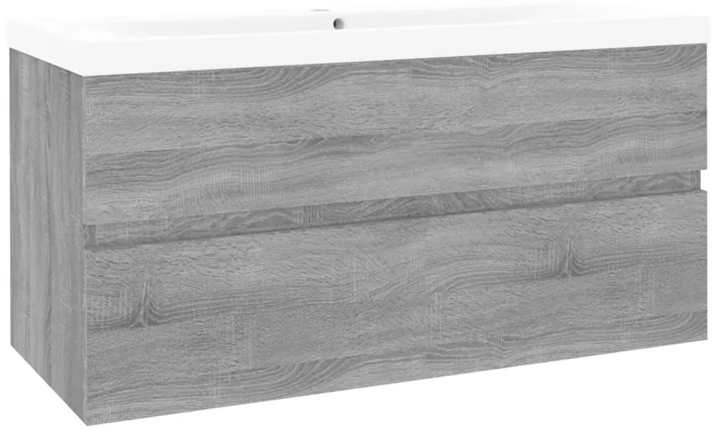 vidaXL Ντουλάπι Μπάνιου με Νιπτήρα Γκρι Sonoma από Επεξεργασμένο Ξύλο