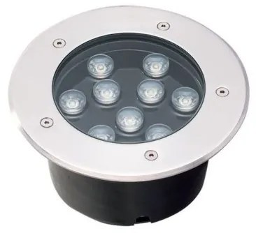 Επιδαπέδιο φωτιστικό χωνευτό σποτ LED Lotus inox Viokef-4187000-Ασημί 4187000