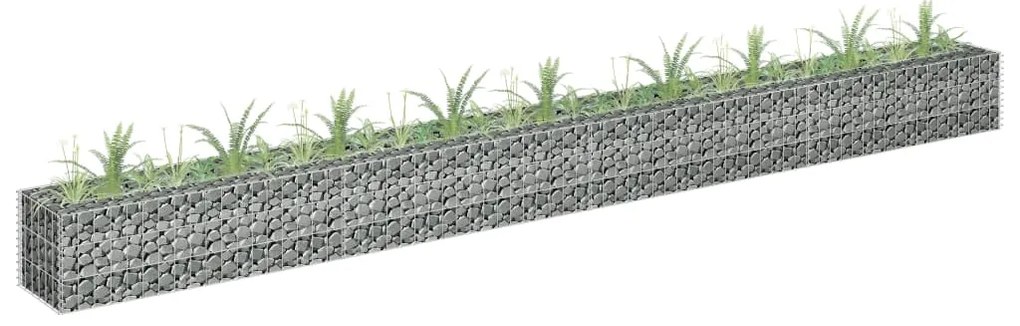 vidaXL Συρματοκιβώτιο-Γλάστρα Υπερυψωμένη 360x30x30 εκ. Γαλβ. Χάλυβας