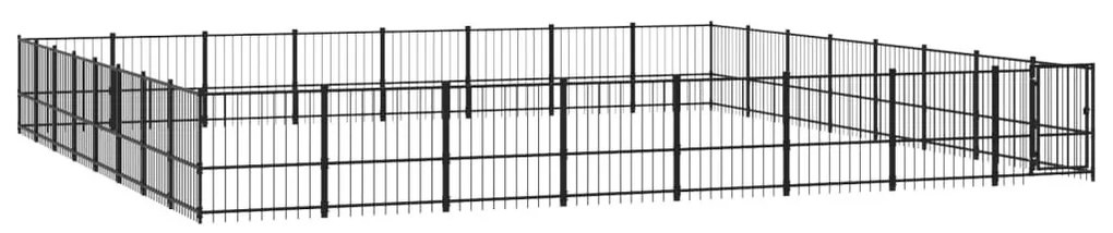 Κλουβί Σκύλου Εξωτερικού Χώρου 60,22 μ² από Ατσάλι - Μαύρο