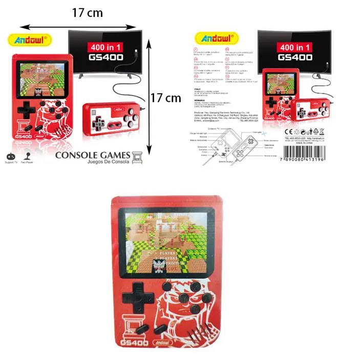 Andowl Κονσόλα παιχνιδιών 400 σε 1 GS400 - Console Games 400 in 1