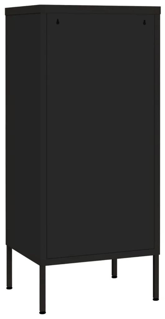 vidaXL Ντουλάπι Αποθήκευσης Μαύρο 42,5x35x101,5 εκ. από Ατσάλι