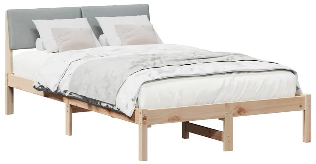 vidaXL Σκελετός Κρεβατιού Καφέ και ανοιχτό γκρι 120 x 200 cm