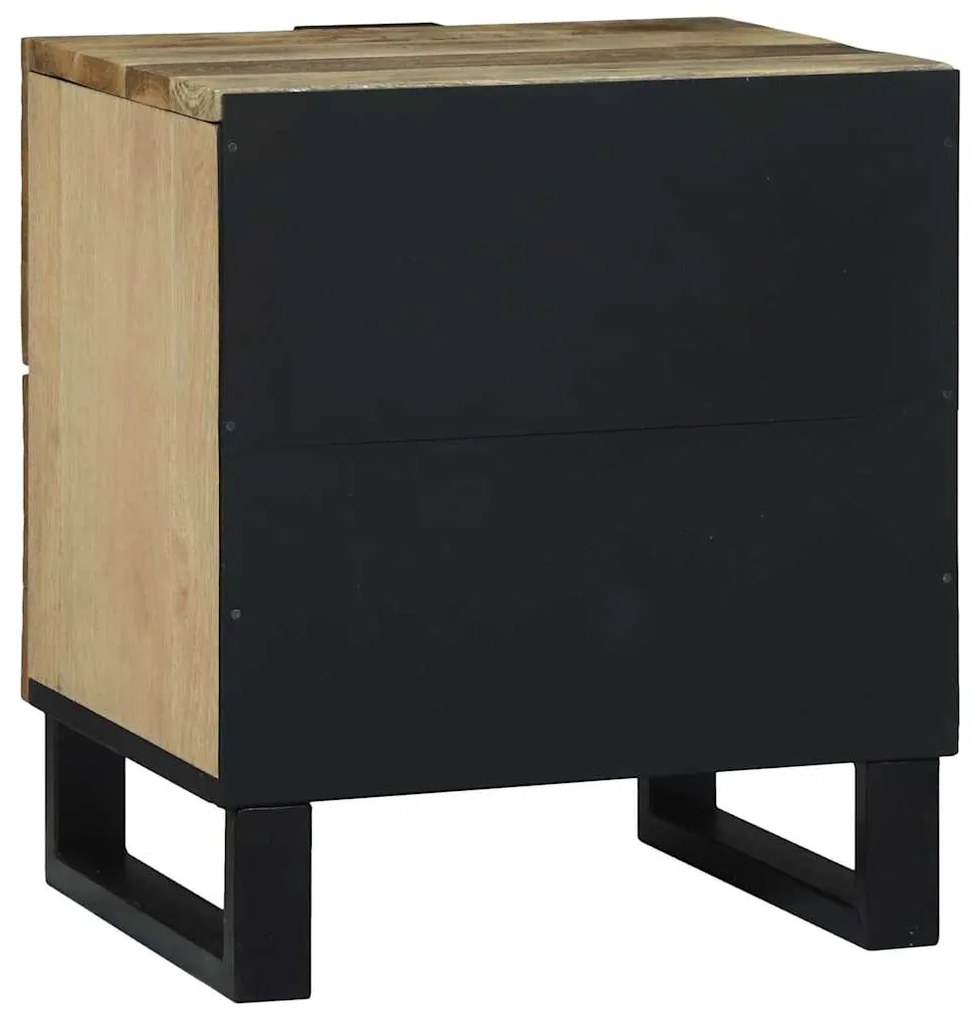 vidaXL Κομοδίνο με συρτάρι Καφέ 40 x 33 x 46 εκ. Μασίφ ξύλο μάνγκο