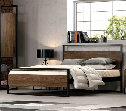 KPS/ ΛΩΡΑ ΚΡΕΒΑΤΙ ΞΥΛΙΝΟ-ΜΕΤΑΛΛΙΚΟ ΜΟΝΟ ΕΛΛΗΝΙΚΗΣ ΚΑΤΑΣΚΕΥΗΣ ΓΙΑ ΣΤΡΩΜΑ 90Χ190 ΕΚ KPS-01.30.136-1