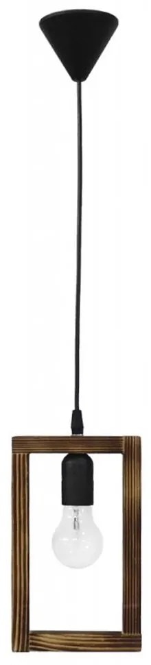 Φωτιστικό Οροφής Sam 31-1260 95x15cm E27 Brown-Black Wood