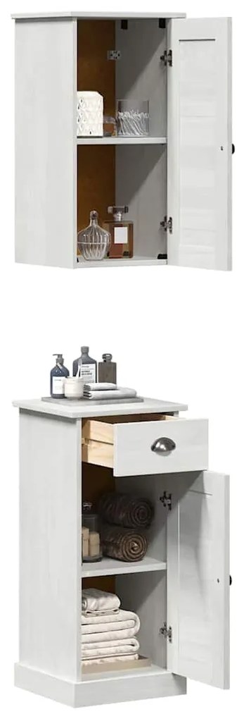 vidaXL Σετ Επίπλων Μπάνιου VIGO 2 pcs Καφέ και Λευκό 37 x 34 x 80 εκ