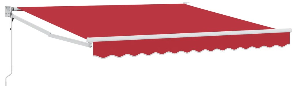 vidaXL Αυτόματη Ανασυρόμενη Τέντα Κόκκινη 300x250 cm
