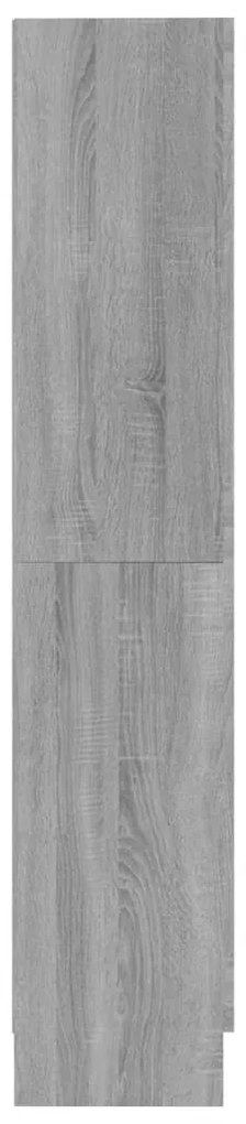 vidaXL Βιβλιοθήκη Γκρι Sonoma 82,5x30,5x150 εκ. από Επεξεργασμένο Ξύλο