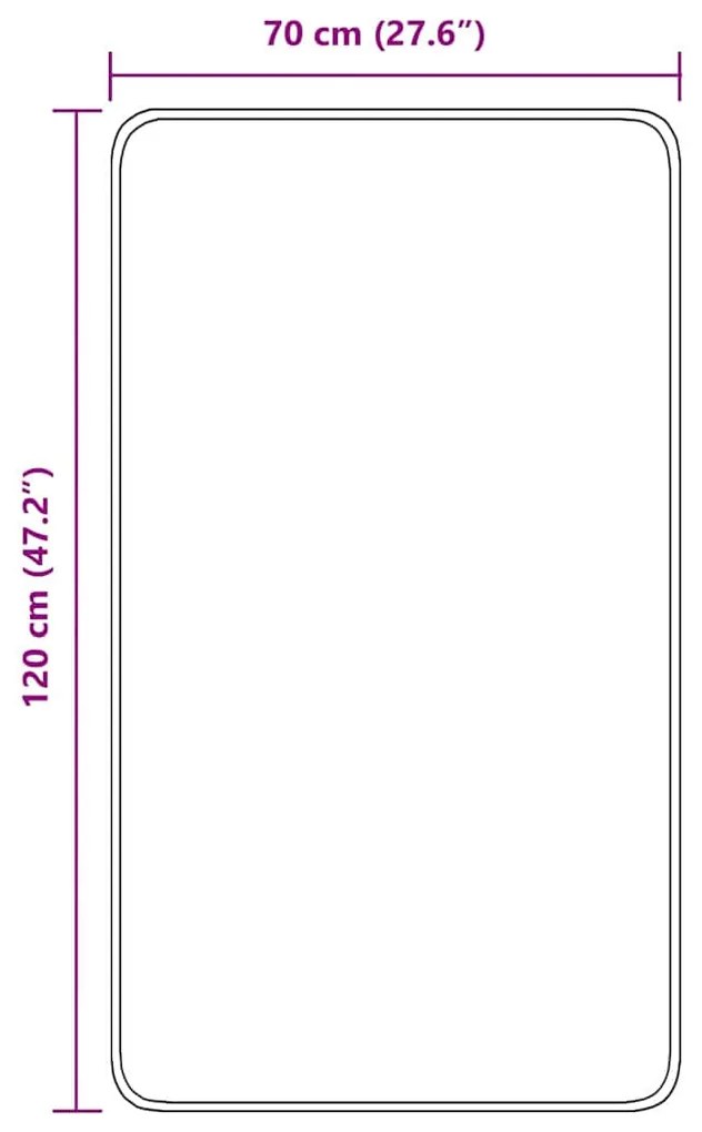 vidaXL Αντιολισθητικό μαξιλάρι μπάνιου Τιρκουάζ 70 x 120 cm PP