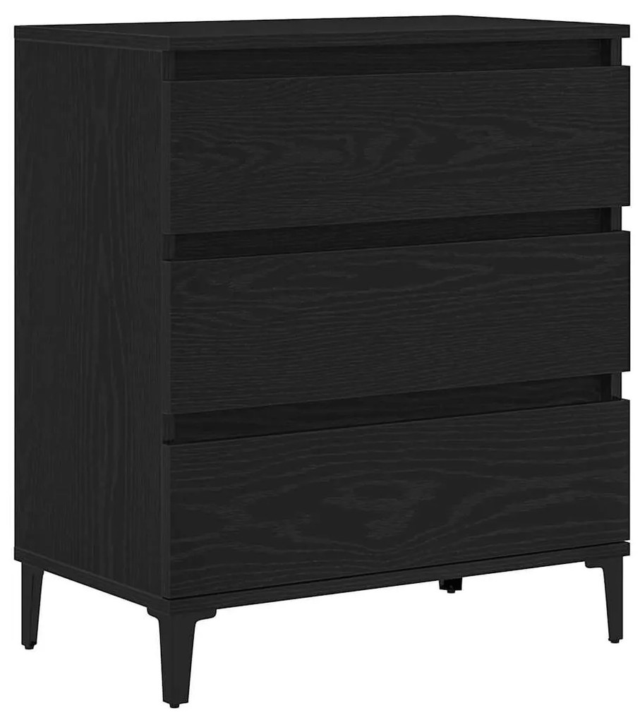 vidaXL Πλαϊνό γραφείο Μαύρη δρυς 60 x 35 x 70 cm Επεξεργασμένο ξύλο