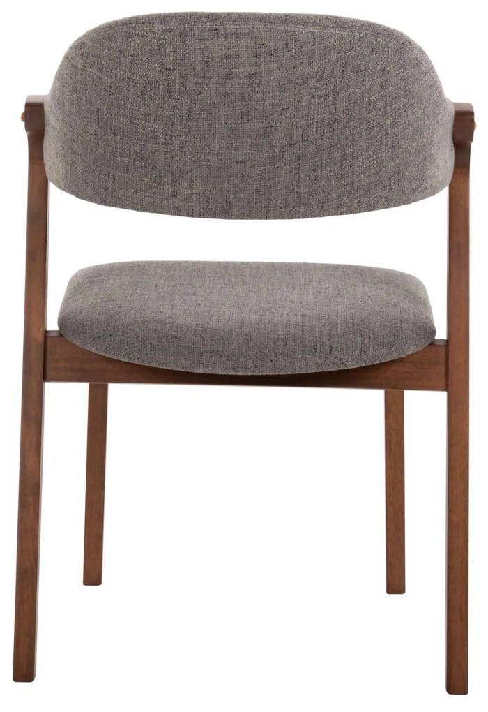 Καρέκλα RIDER Rubberwood Kαρυδί με ύφασμα Γκρί 59x59x83Yεκ. 2αδα 59x59x83 εκ.