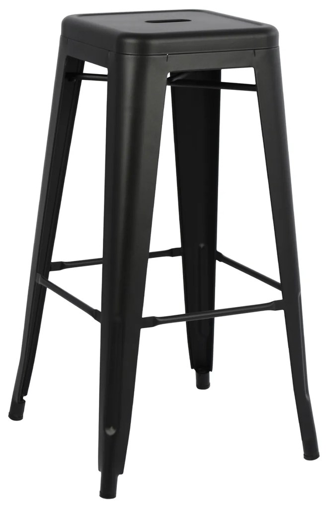 ΣΚΑΜΠΟ ΜΠΑΡ ΜΕΤΑΛΛΙΚΟ MELITA-PRO HM8642.42 ΣΕ ΜΑΥΡΟ ΜΑΤ 43x43x78Υεκ. (1 Τεμμάχια)