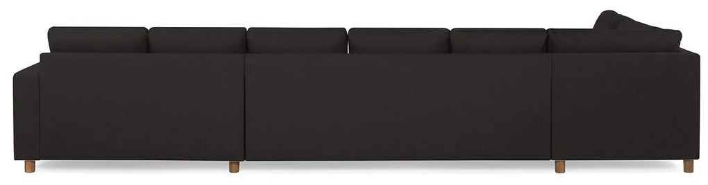 Γωνιακός Καναπές Scandinavian Choice C163, Ανθρακί, Δρυς, 407x199x80cm, Πόδια: Ξύλο | Epipla1.gr