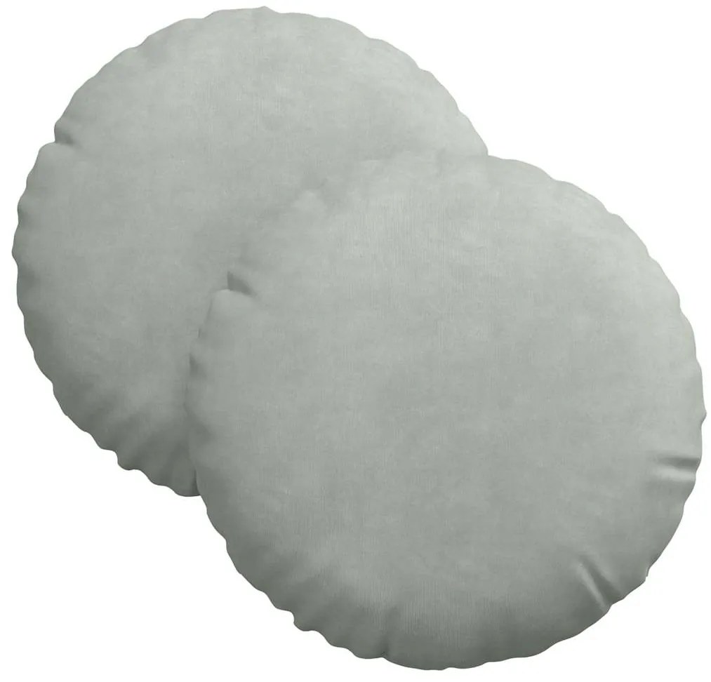 vidaXL Μαξιλάρια καθισμάτων 2 pcs Ανοιχτό γκρι Ø 40 x 13 εκ. Βελούδο
