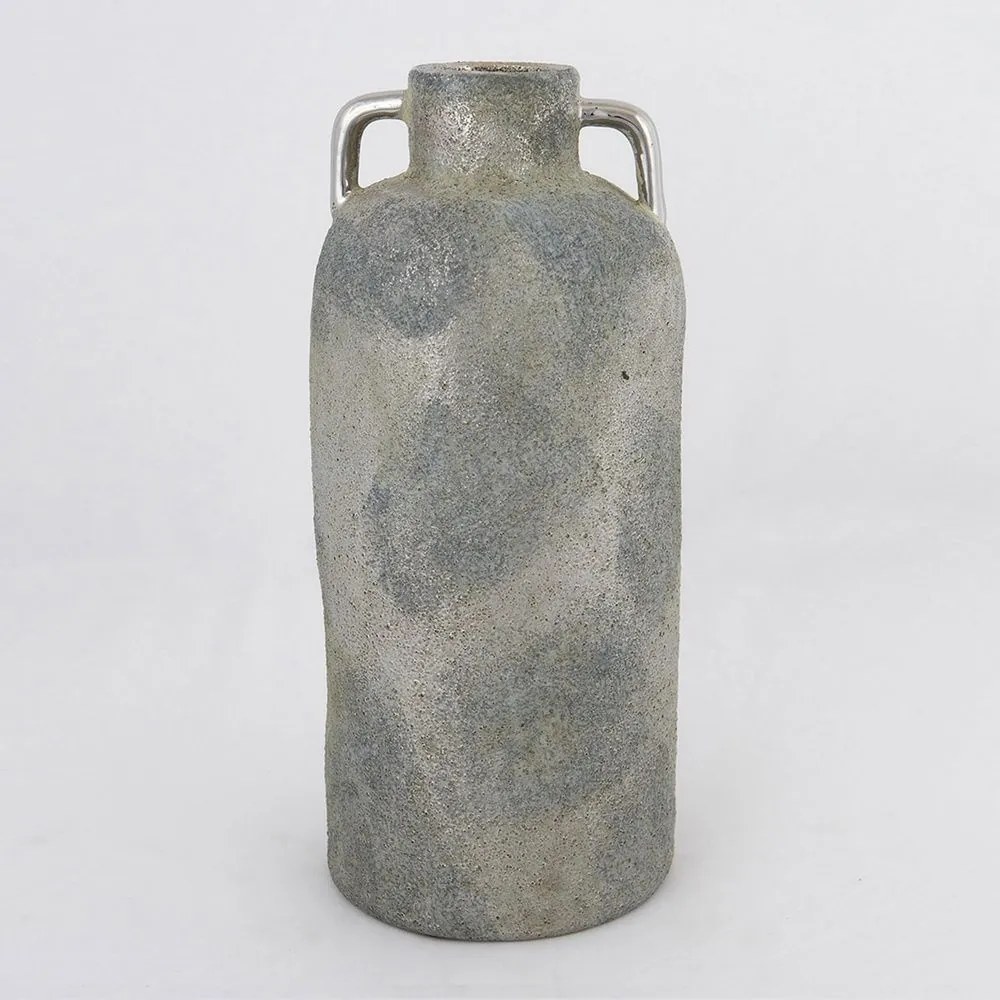 Βάζο Κεραμικό 752-20385 13,5x13,5x30cm Grey-Silver Estheti Home Ceramic