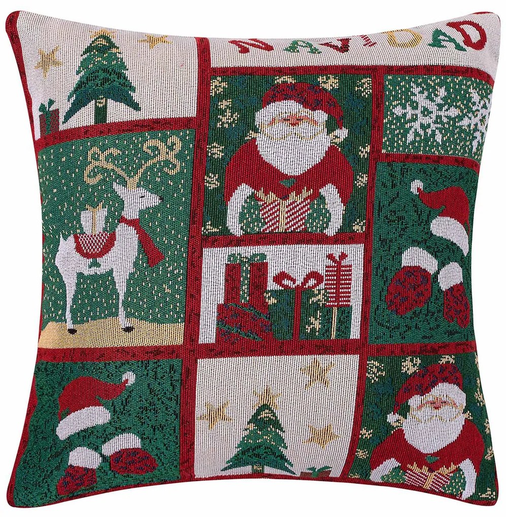 Χριστουγεννιάτικη Μαξιλαροθήκη (45x45) Silk Fashion W351-126