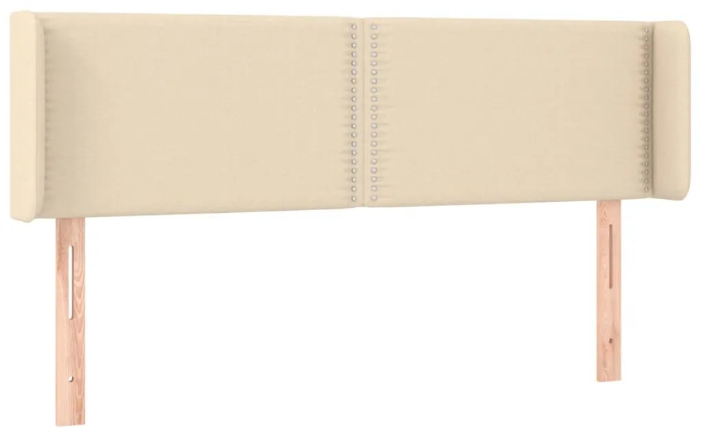 vidaXL Κεφαλάρι με Πτερύγια Κρεμ 147x16x78/88 εκ. Υφασμάτινο
