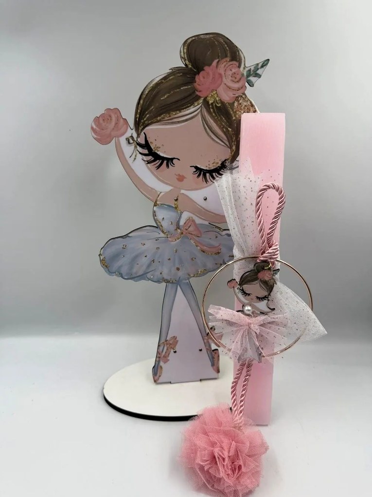 Μπαλαρίνα Αρωματική λαμπάδα - Λευκό