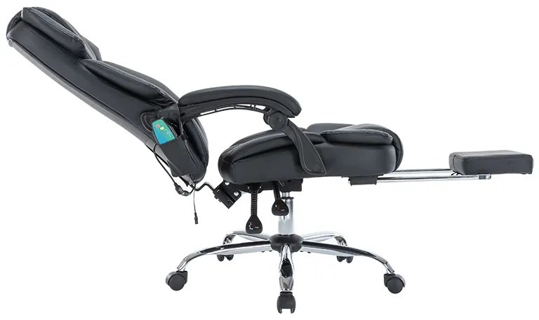 Καρέκλα γραφείου διευθυντή Thrive pakoworld Premium Quality μηχανισμός massage-θερμαινόμενη πλάτη pu μαύρο