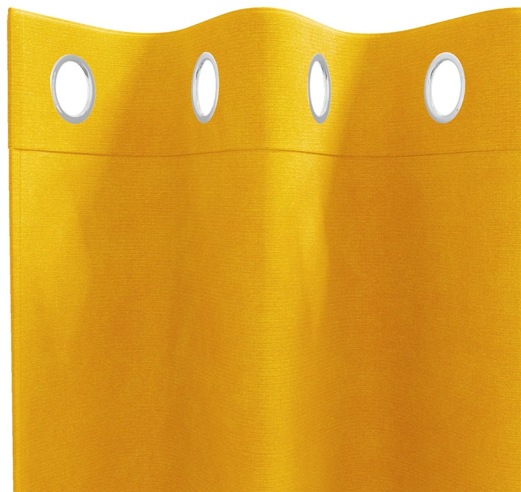 vidaXL Κουρτίνες 2 pcs κίτρινο μουσταρδί 140 x 140 cm Βελούδο