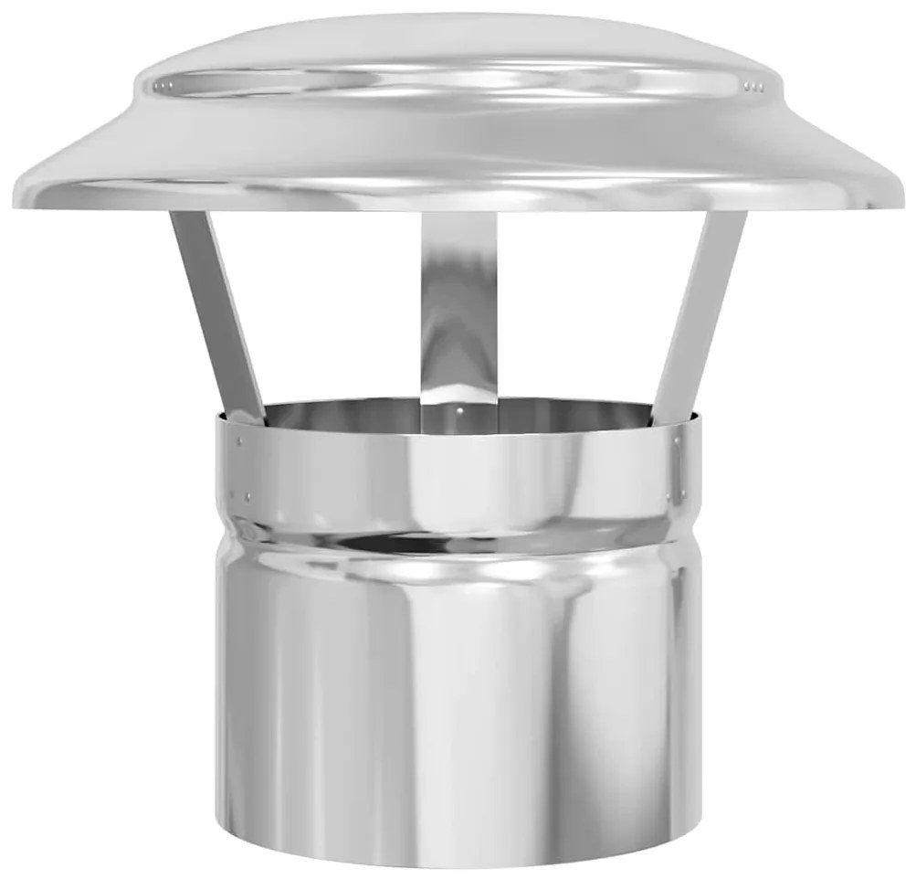 vidaXL Κάλυμμα Βροχής Καμινάδας Ασημί 20 x 20 x 18 εκ.