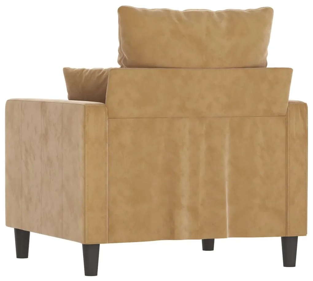 vidaXL Πολυθρόνα Καφέ 60 εκ. Βελούδινη