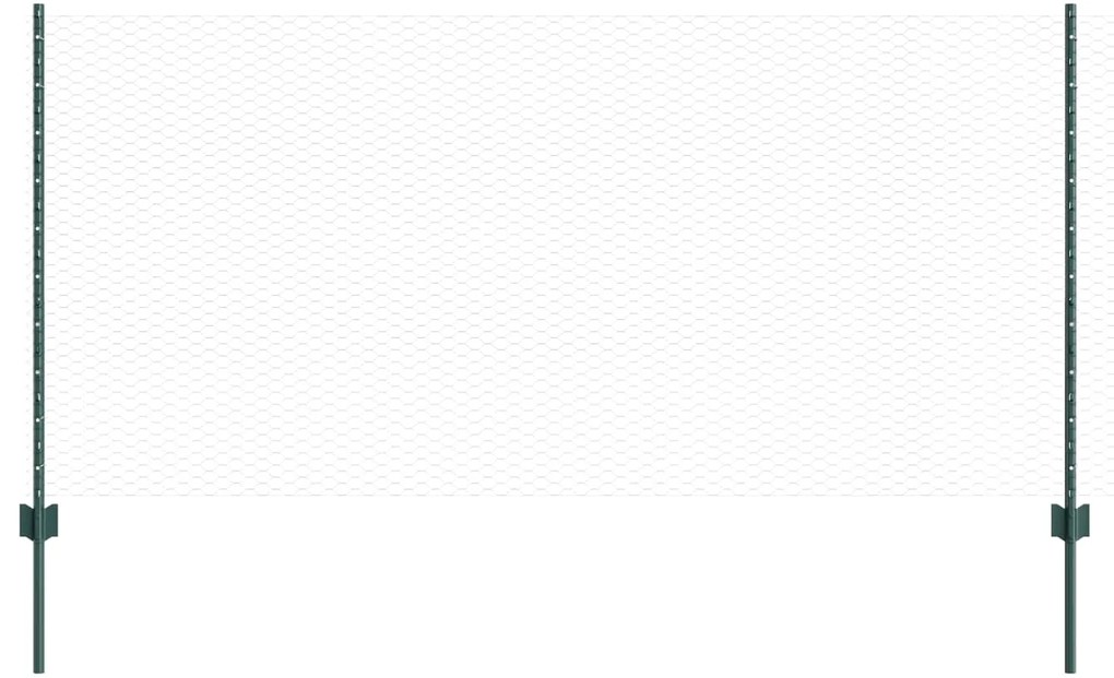 Τείχος και Πόστ Πράσινο 1 x 25 m Ατσάλι