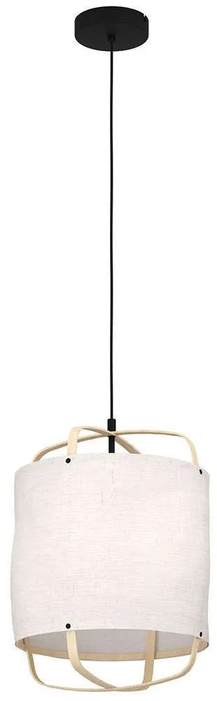 Φωτιστικό Οροφής Surfleet 43874 Φ33x110cm 1xΕ27 40W Multi Eglo Wood, Fabric