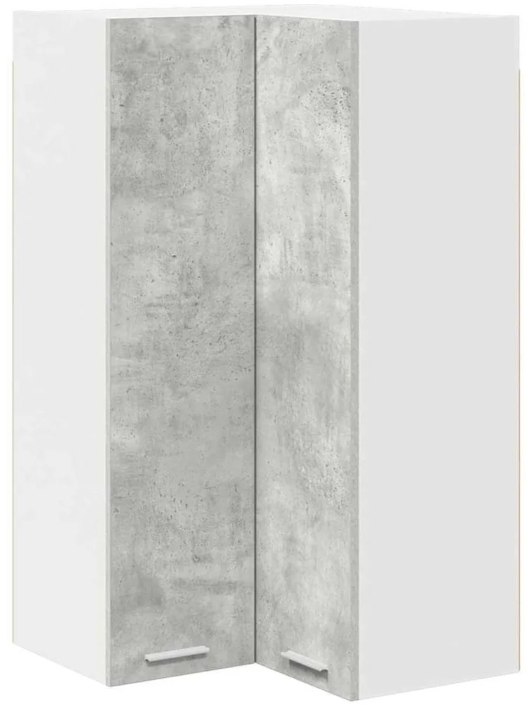 vidaXL Κρεμαστό ντουλάπι με αποθήκευση Riga Σκυρόδεμα Γκρι και Λευκό