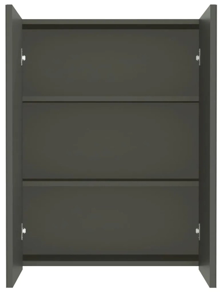 vidaXL Ντουλάπι Μπάνιου με Καθρέφτη Γκρι 60 x 15 x 75 εκ. από MDF