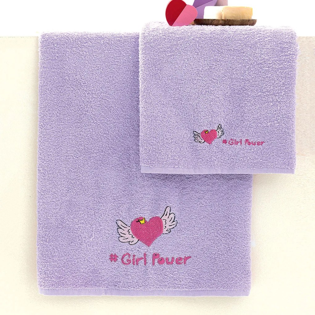 Παιδικές Πετσέτες (Σετ 2τμχ) Palamaiki Girlpo 380gsm