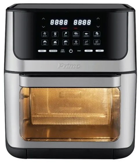 Φουρνάκι &amp; Φριτέζα Αέρος PRAF-40424 Digital 12L 1800W Inox/Μαύρο 400424 PRIMO 400424