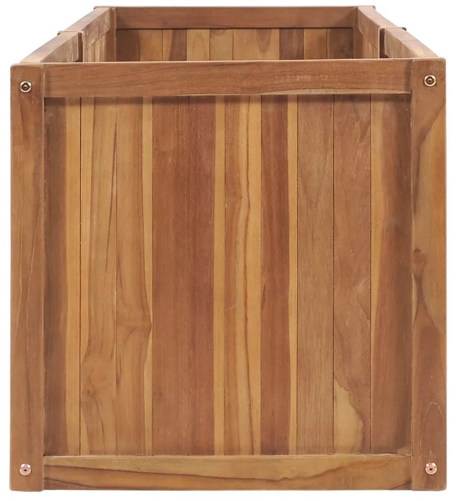 vidaXL Ζαρντινιέρα Υπερυψωμένη 200 x 50 x 50 εκ. από Μασίφ Ξύλο Teak