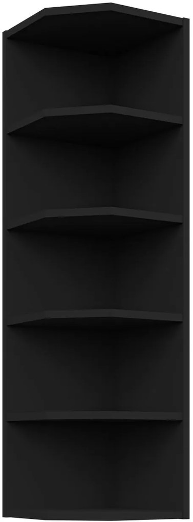 Κρεμαστό ντουλάπι γωνιακό με ράφια Arianna 30 G 108 ZAK-Μαύρο