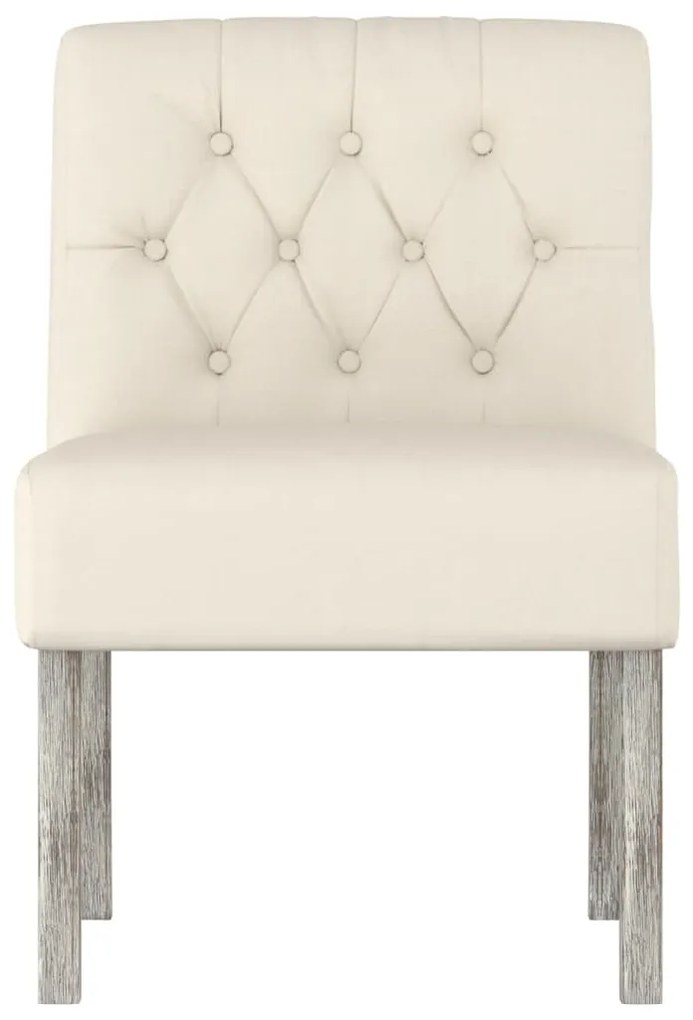 vidaXL Πολυθρόνα με Κουμπιά από Λινό