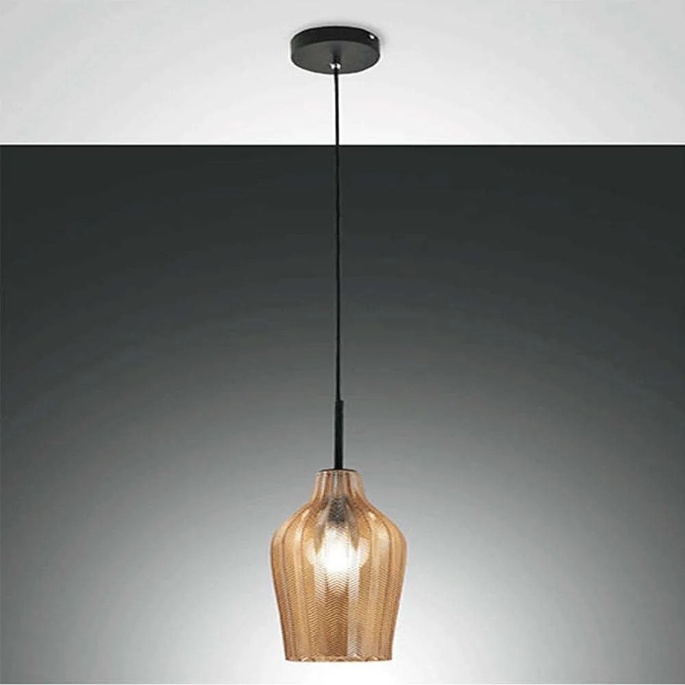 Φωτιστικό Οροφής Stintino 3724-40-125 1xE27 40W Φ18cm 200cm Amber La Mia Luce