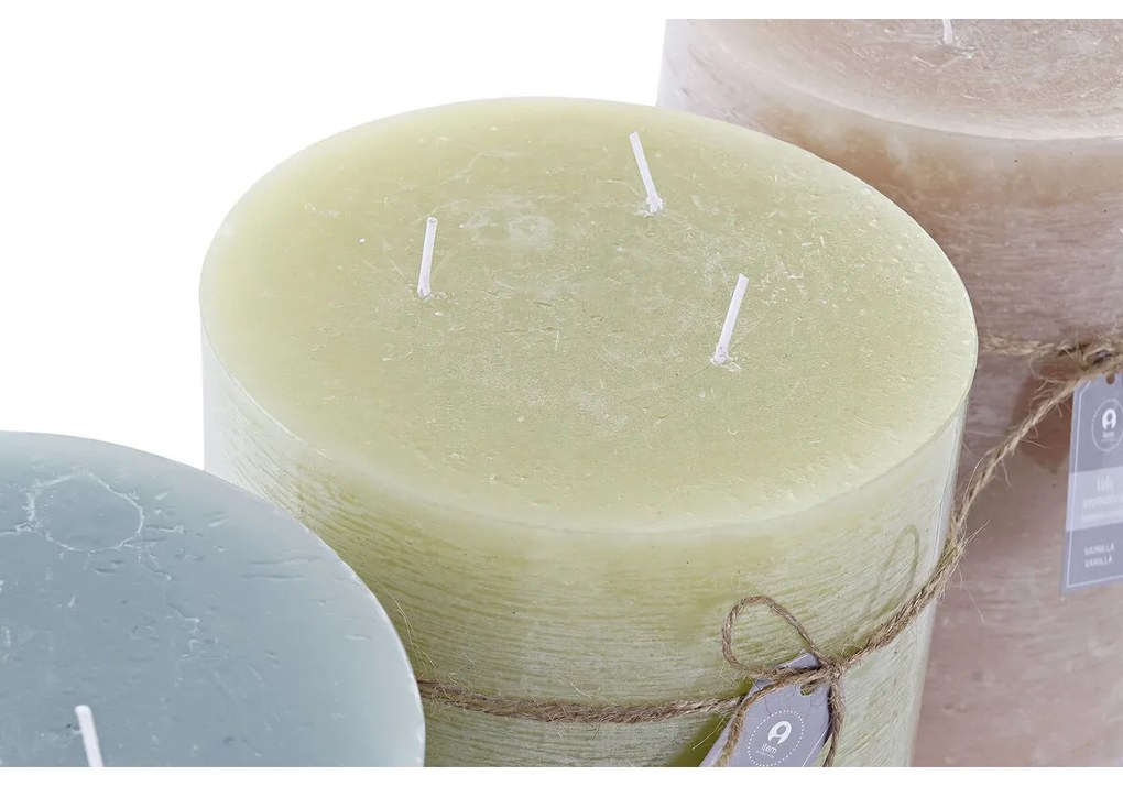 Κερί DKD Home Decor Βανίλια Κερί (3) (3 Τεμάχια)