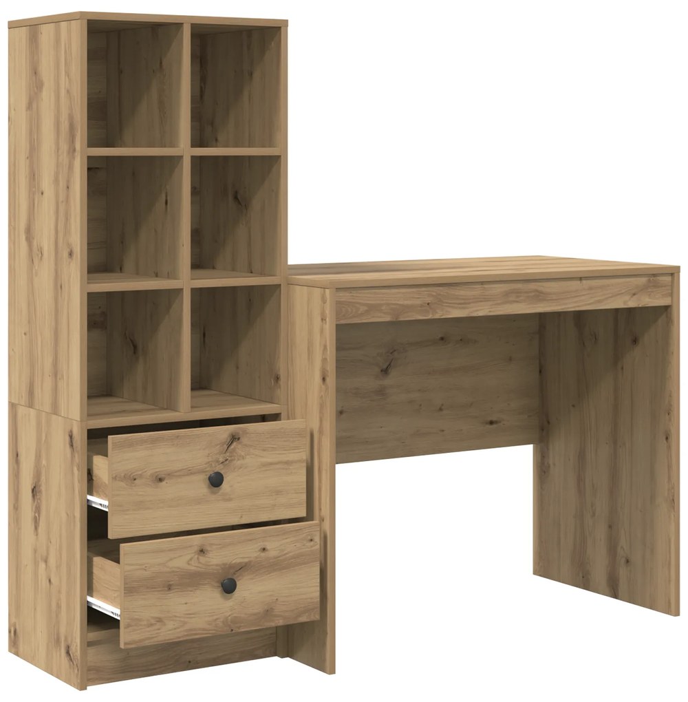 vidaXL Γραφείο με Αποθήκευση Artisan Oak Επεξεργασμένο Ξύλο