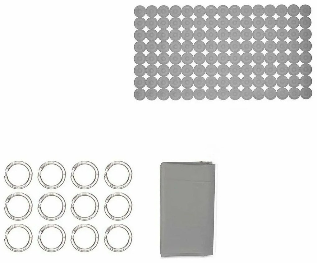 Σετ Μπάνιου Berilo Γκρι PVC πολυαιθυλένιο EVA 28 x 42 x 6 cm (12 Μονάδες)