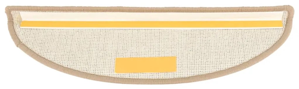 vidaXL Πατάκια Σκαλιών 15 τεμ. Καφέ Ημίκυκλα 56x17x3 εκ.