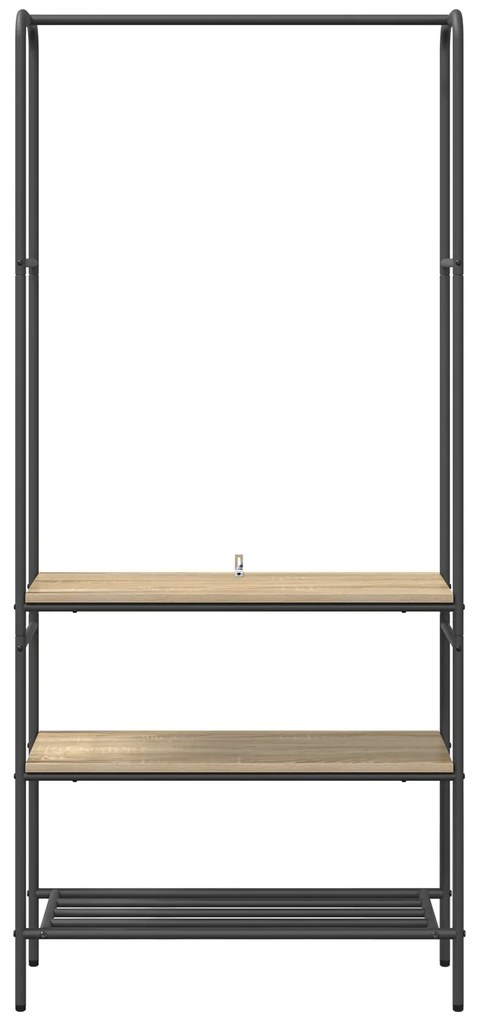 vidaXL Ράφι ρούχων με ράφια Sonoma Δρυς 77 x 30 x 171 εκ