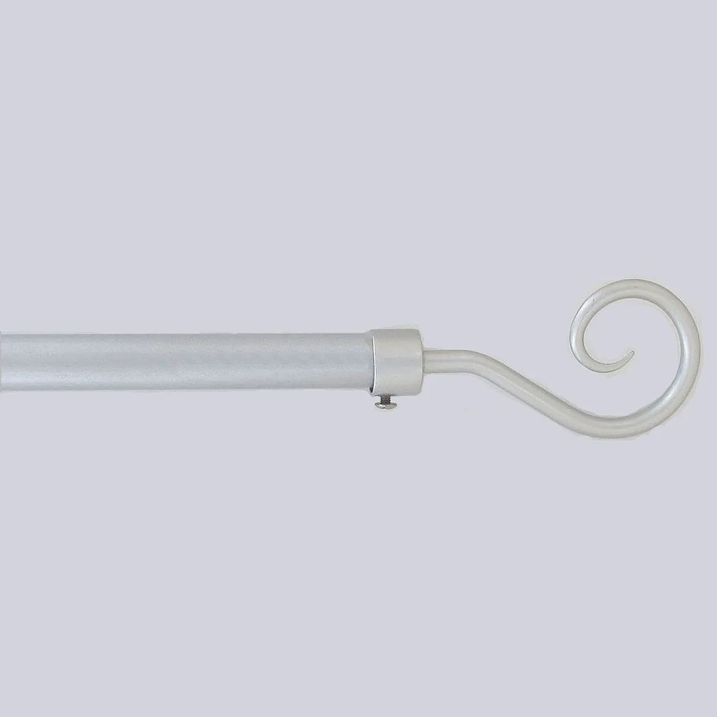 Κουρτινόξυλο Φ19mm Μονό Επεκτεινόμενο 100-190cm Με Άκρα L-N Crosse Grey 8605810093