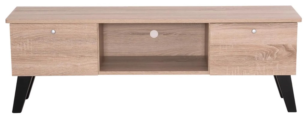 Έπιπλο τηλεόρασης IREN Μελαμίνη σε Sonoma Oak - Μαύρο 120x34x41Yεκ. 120x34x41 εκ.