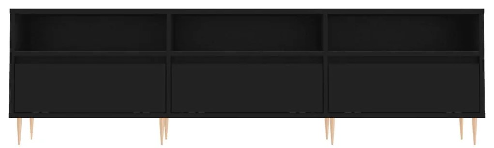 vidaXL Έπιπλο Τηλεόρασης Μαύρο 150x30x44,5 εκ. Επεξεργασμένο Ξύλο