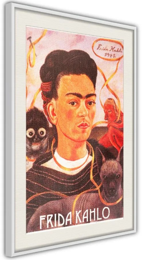 Αφίσα - Frida Khalo – Self-Portrait - 20x30 - Χρυσό - Με πασπαρτού